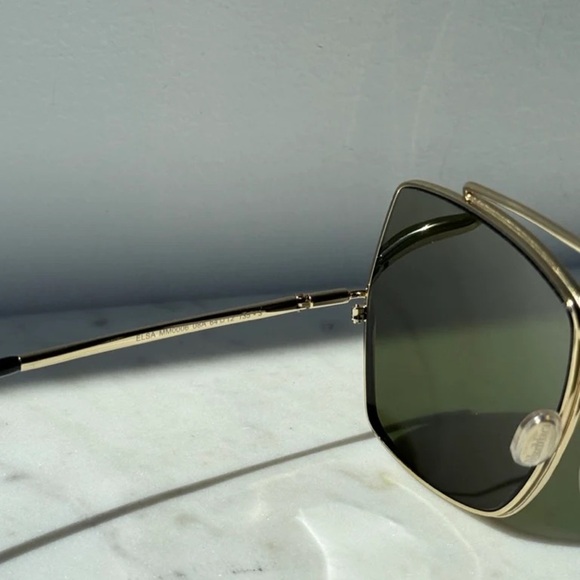 NWT Max Mara Oversized Sunglasses in Gold - Picture 3 of 3
